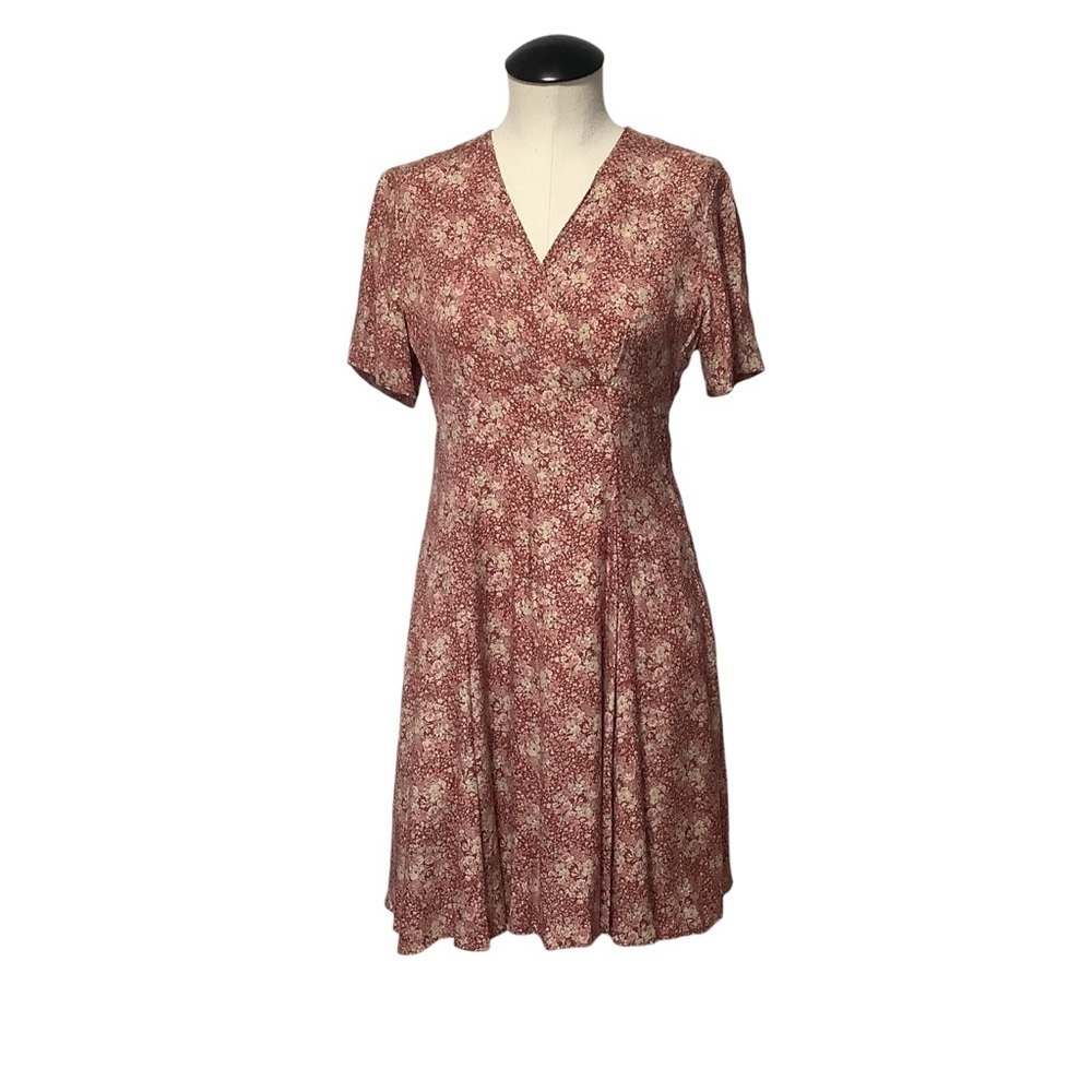 LAURA ASHLEY Vintage‎ Ditsy Rose Mini Dress - Size 8